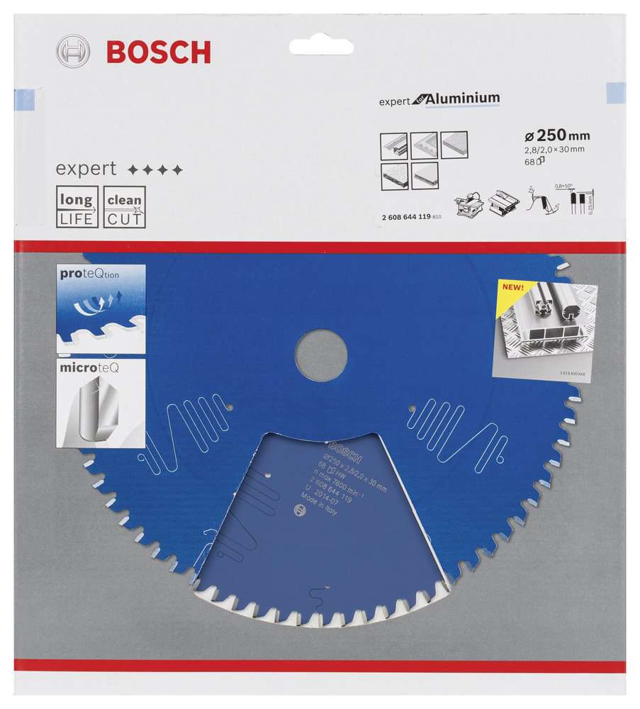 Bosch - Expert Serisi Alüminyum için Daire Testere Bıçağı 250*30 mm 68 Diş
