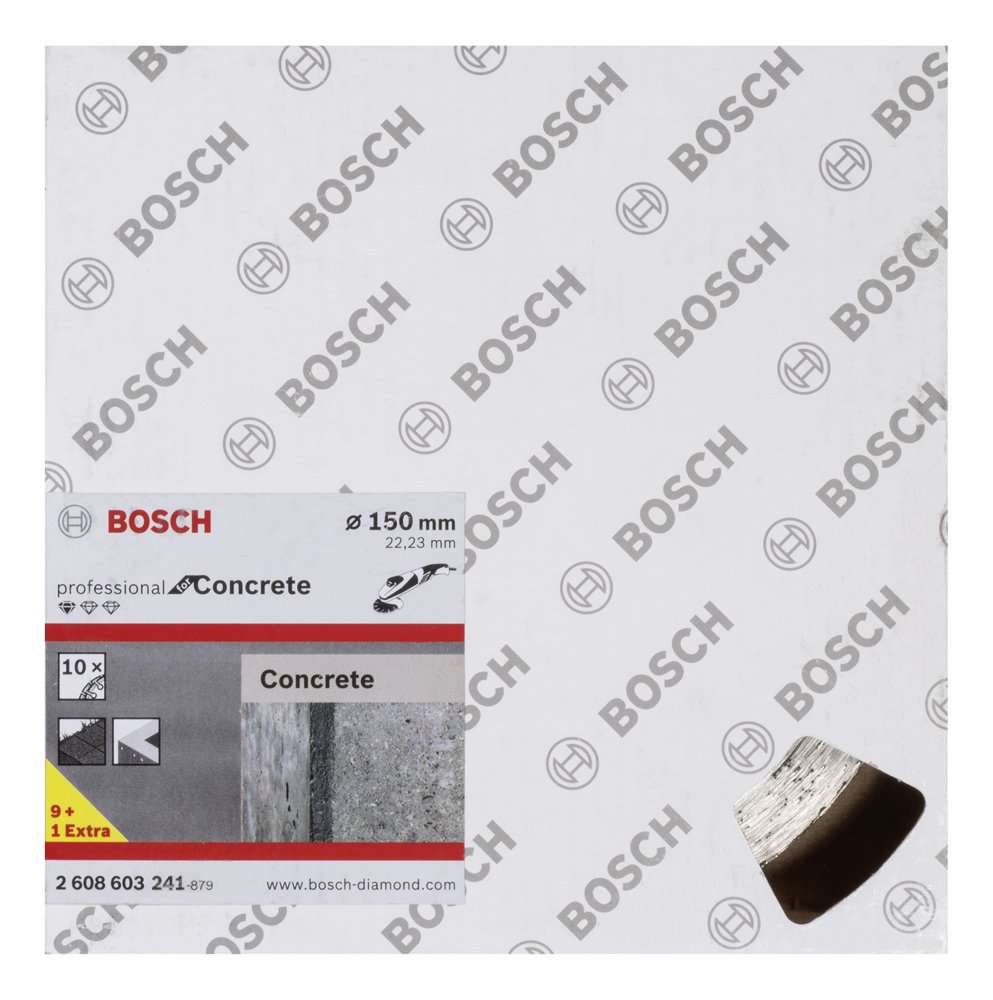 Bosch - Standard Seri Beton İçin, 9+1 Elmas Kesme Diski Set 150 mm