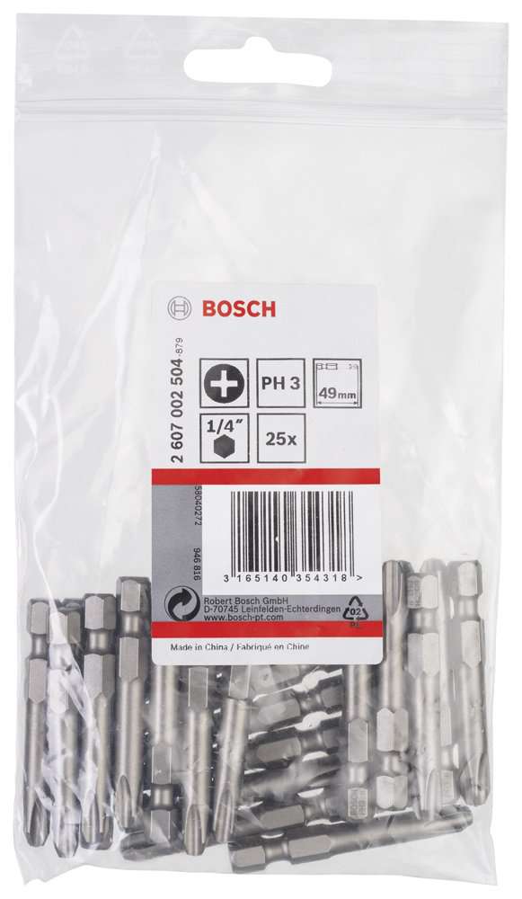 Bosch - Extra Hard Serisi Vidalama Ucu PH3*49 mm 25'li