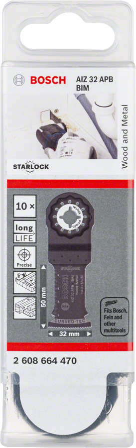 Bosch - Starlock - AIZ 32 APB - BIM Ahşap ve Metal İçin Daldırmalı Testere Bıçağı 10'lu