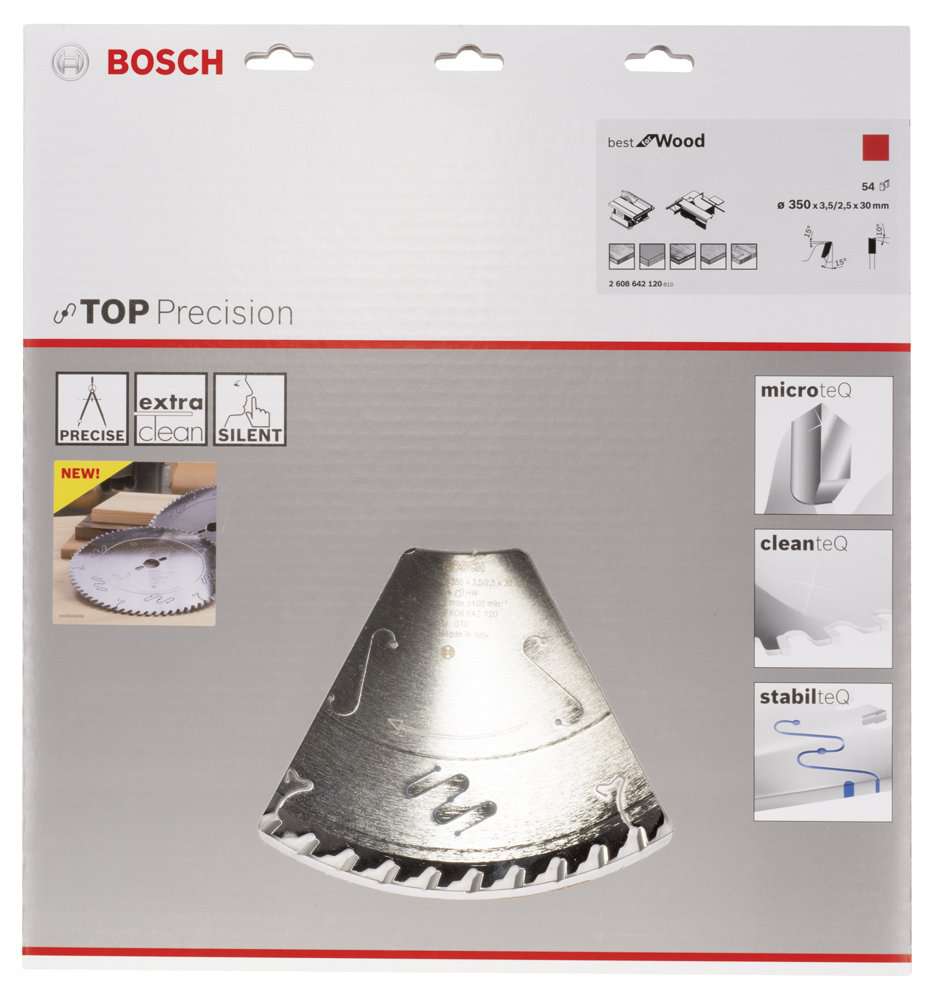 Bosch - Best Serisi Hassas Kesim Ahşap için Daire Testere Bıçağı 350*30 mm 54 Diş