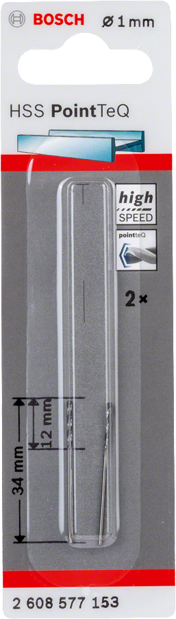 Bosch - HSS-PointeQ Metal Matkap Ucu 1,0 mm 2'li