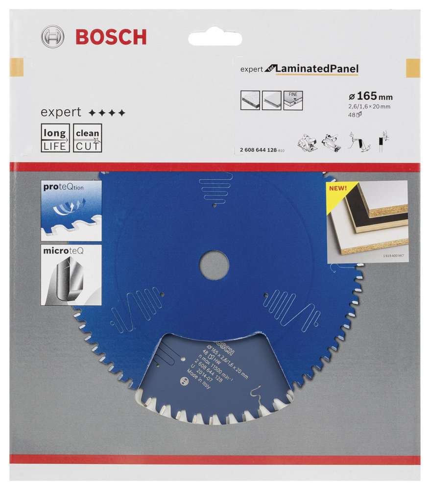 Bosch - Expert Serisi Lamine Panel için Daire Testere Bıçağı 165*20 mm 48 Diş