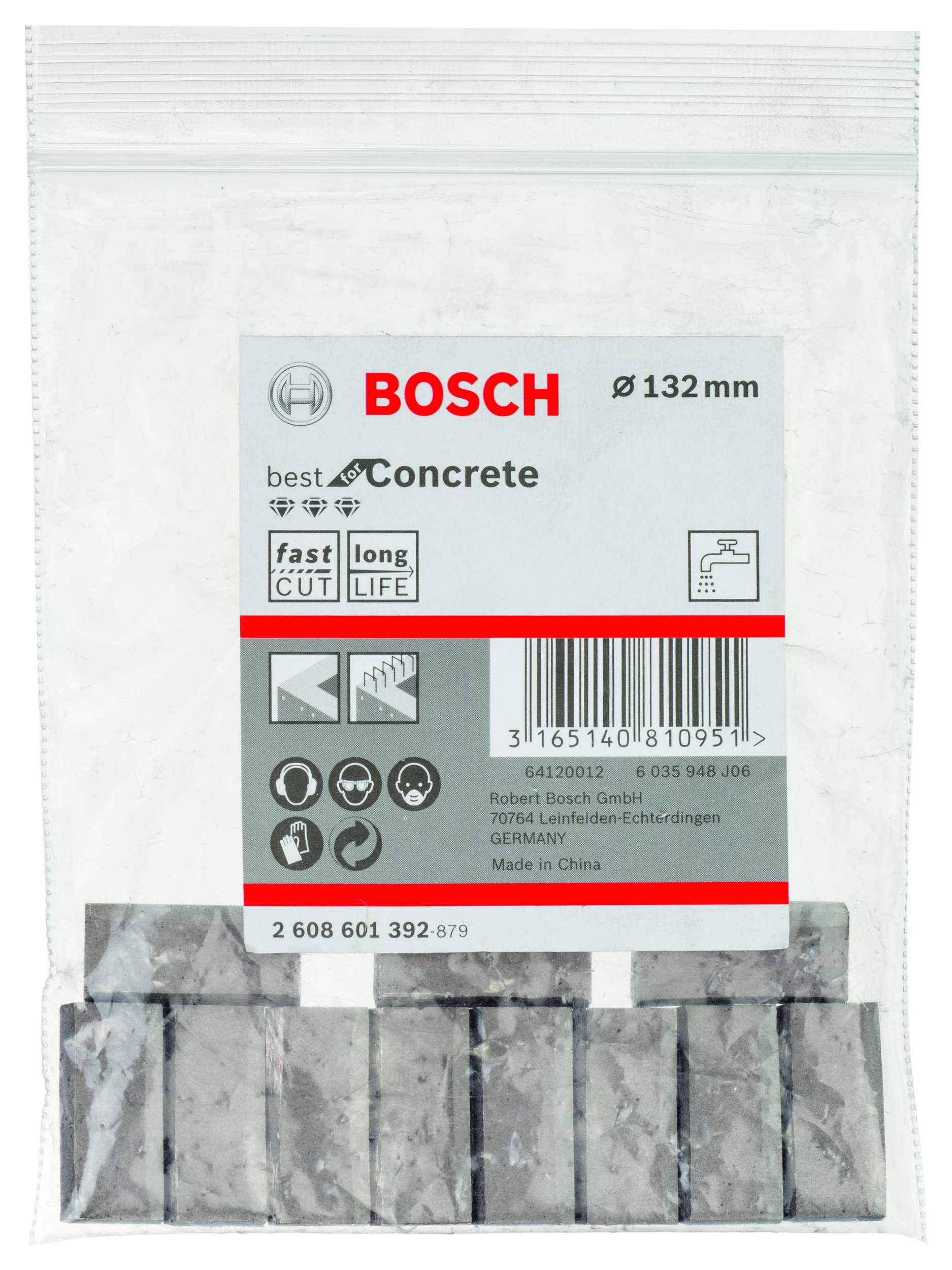 Bosch - Best Serisi Elmas Sulu Karot Uç Segmanı 132 mm İçin 11 Parça