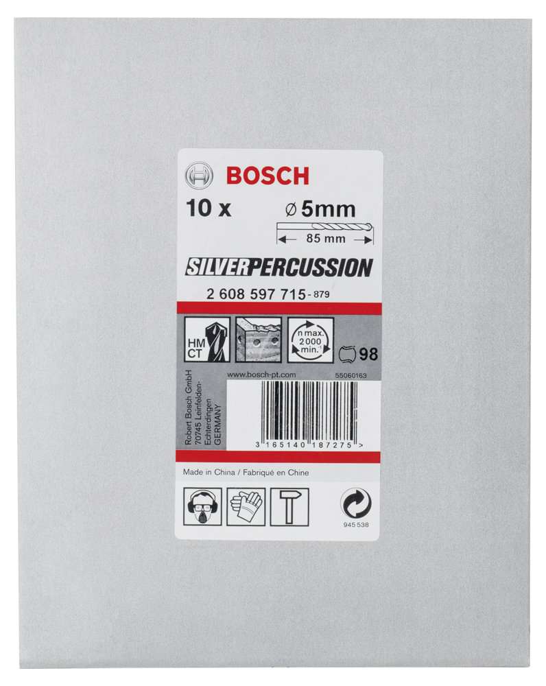 Bosch - cyl-3 Serisi, Beton Matkap Ucu 5*85 mm 10'lu Paket