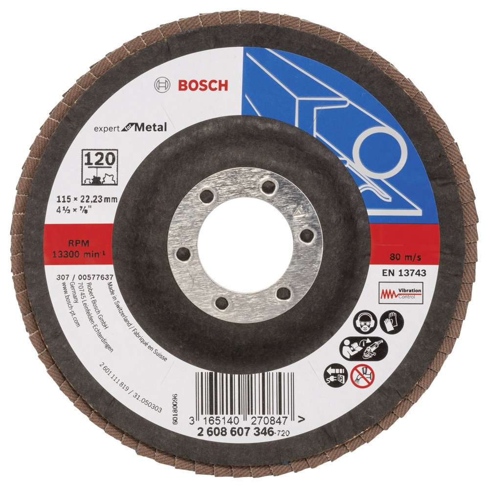Bosch - 115 mm 120 Kum Expert Serisi Metal Flap Disk