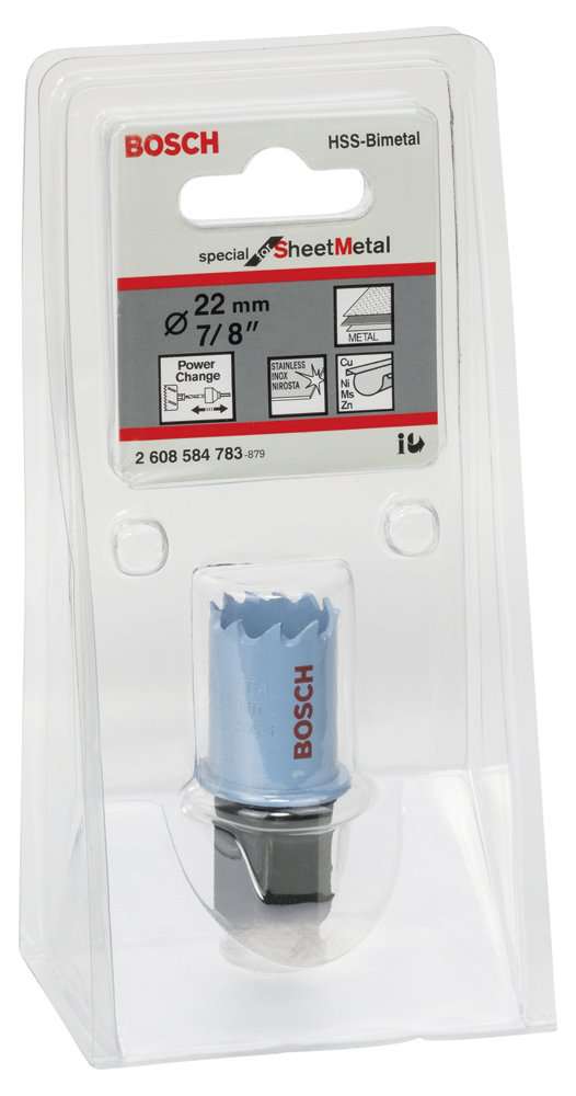 Bosch - Special Serisi Metal Ve Inox Malzemeler için Delik Açma Testeresi (Panç) 22 mm