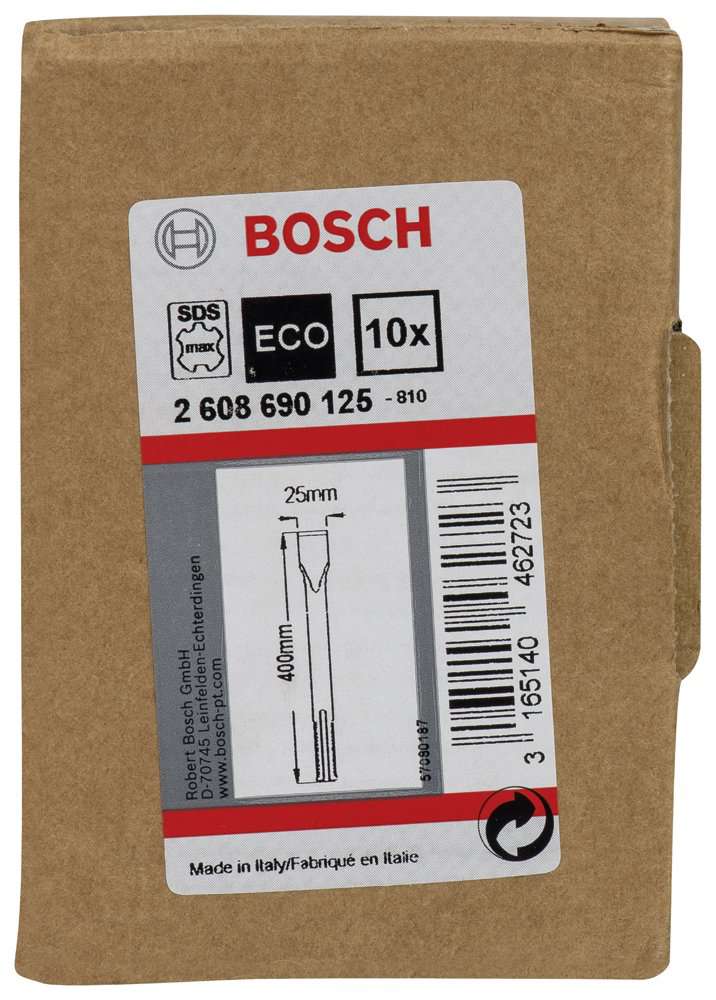 Bosch - SDS-Max Şaftlı Yassı Keski 400*25 mm 10'lu