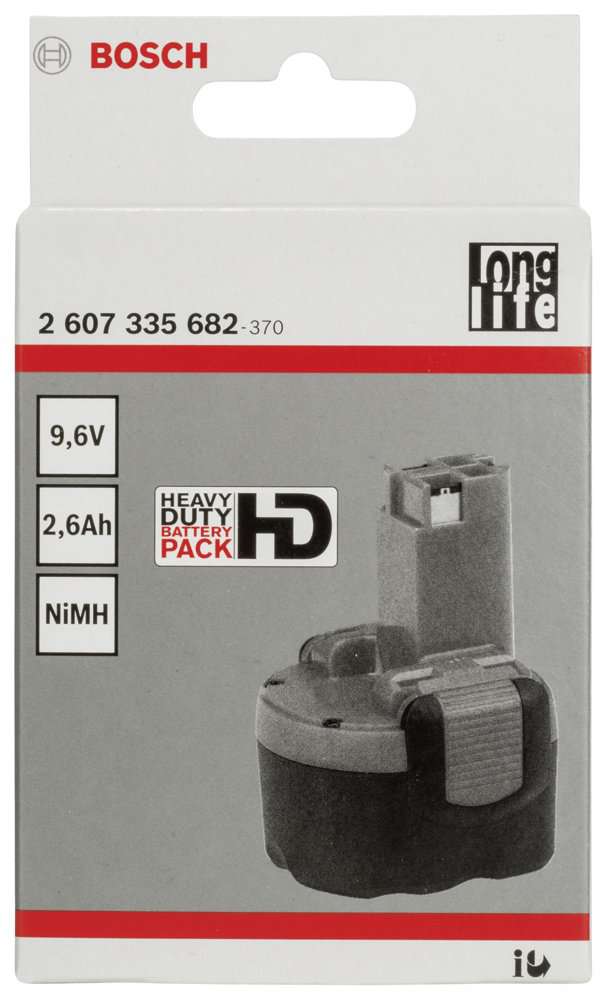 Bosch - 9,6 V 2,6 Ah HD NiMh O-Pack Akü