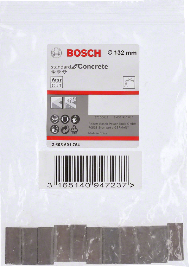 Bosch - Standard Seri Sulu Elmas Karot Ucu Segmanı 132mm 1 1/4'' 11'li