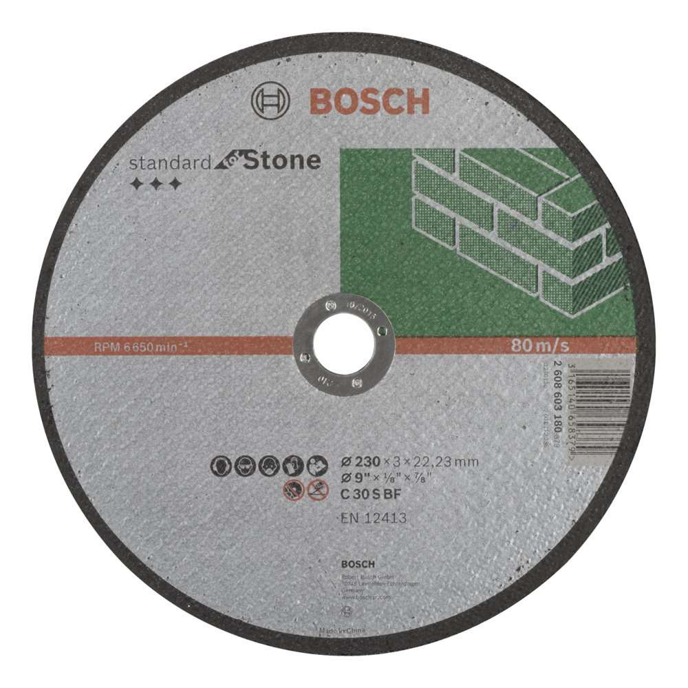 Bosch - 230*3,0 mm Standard Seri Düz Taş Kesme Diski (Taş)