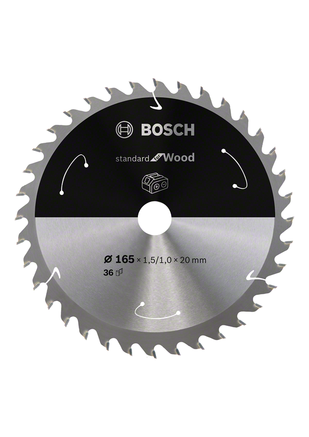 Bosch - Standard for Serisi Ahşap için Akülü Daire Testere Bıçağı 165*20 mm 36 Diş