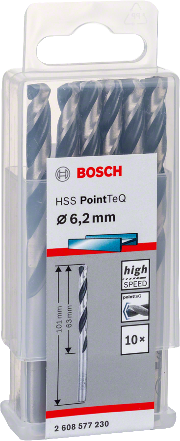 Bosch - HSS-PointeQ Metal Matkap Ucu 6,2 mm 10'lu