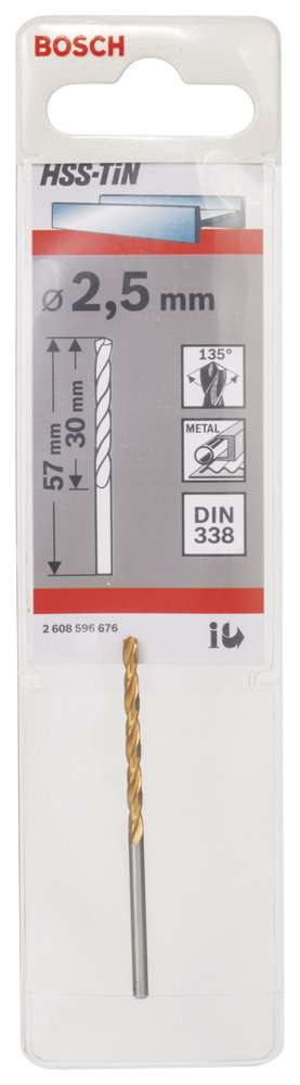 Bosch - HSS-TiN Metal Matkap Ucu 2,5*57 mm