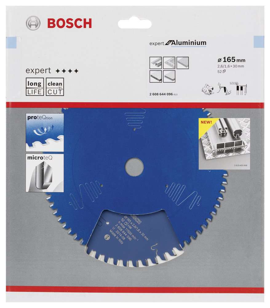 Bosch - Expert Serisi Alüminyum için Daire Testere Bıçağı 165*30 mm 52 Diş