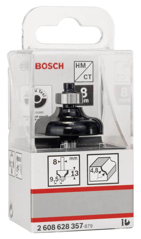Bosch - Standard Seri Ahşap İçin Çift Oluklu Sert Metal Kenar Biçimlendirme Frezesi 8*31,8*54mm