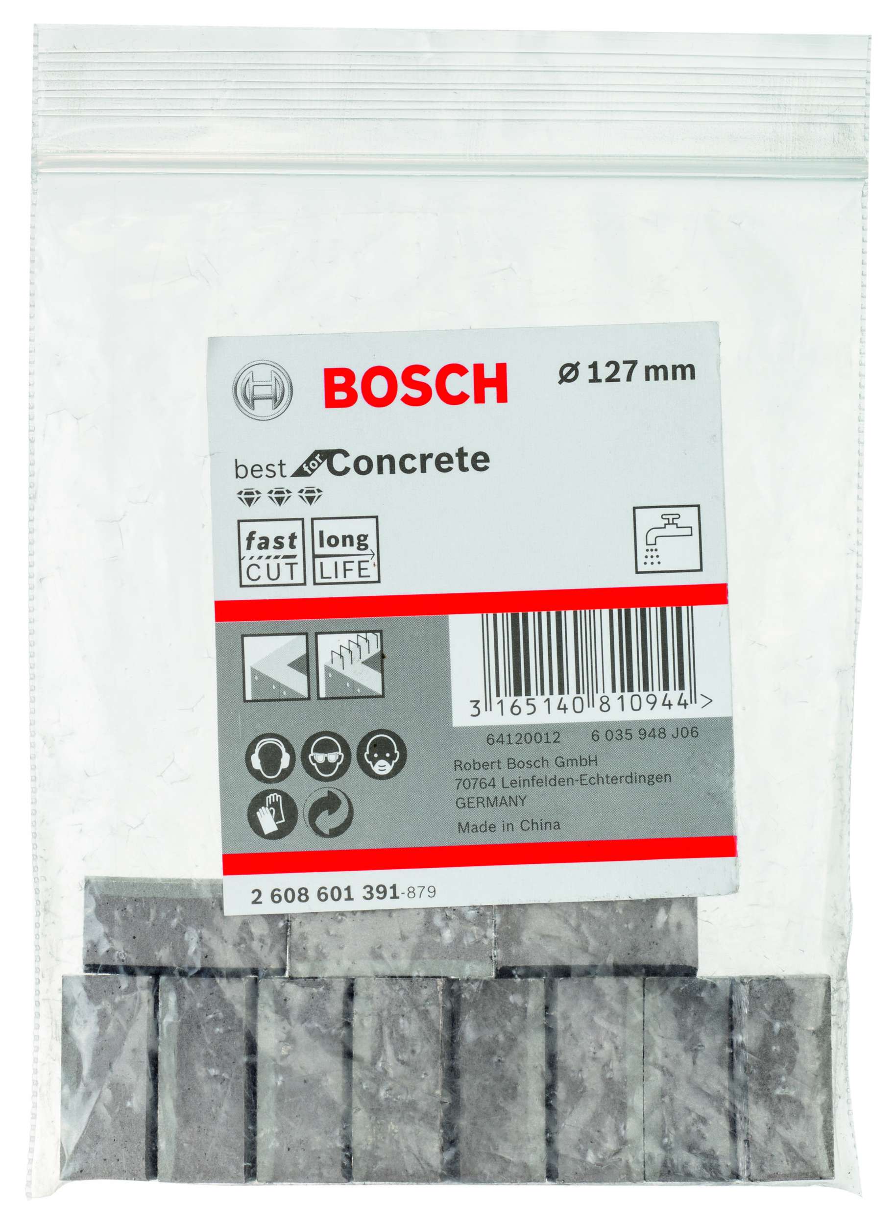 Bosch - Best Serisi Elmas Sulu Karot Uç Segmanı 127 mm İçin 11 Parça