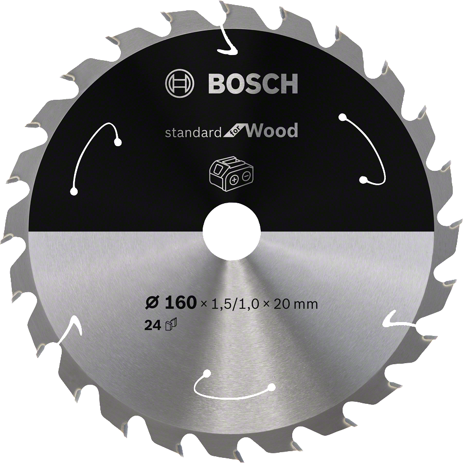 Bosch - Standard for Serisi Ahşap için Akülü Daire Testere Bıçağı 160*20 mm 24 Diş