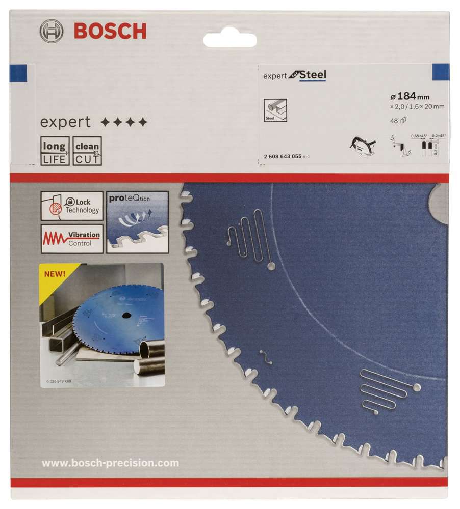 Bosch - Expert Serisi Metal için Daire Testere Bıçağı 184*20 mm 48 Diş