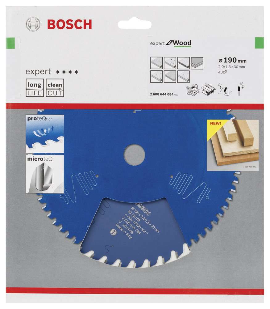 Bosch - Expert Serisi Ahşap için Daire Testere Bıçağı 190*30 mm 40 Diş