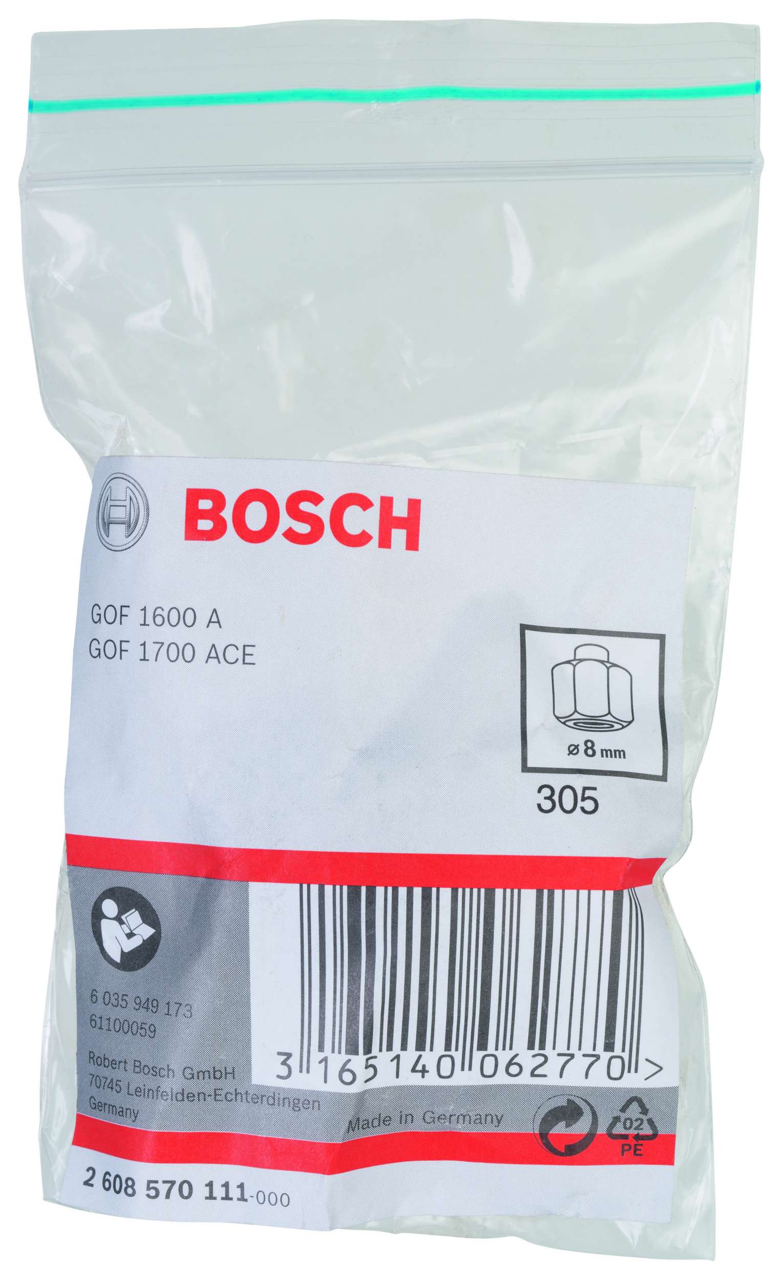 Bosch - 8 mm cap 27 mm Anahtar Genisligi Penset