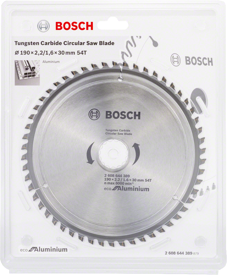 Bosch - Optiline Eco Serisi Alüminyum için Daire Testere Bıçağı 190*30 54 Diş