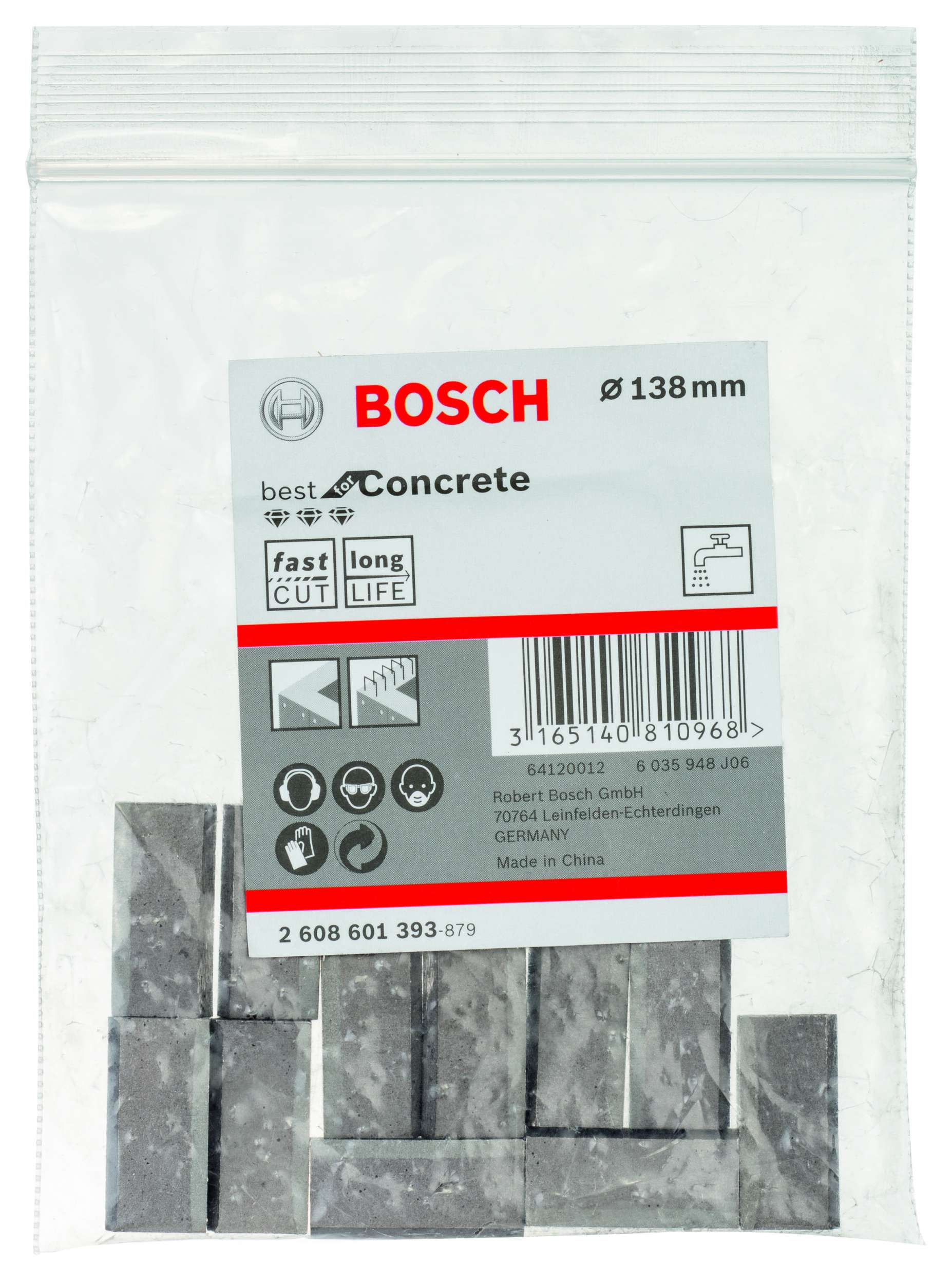 Bosch - Best Serisi Elmas Sulu Karot Uç Segmanı 138 mm İçin 11 Parça