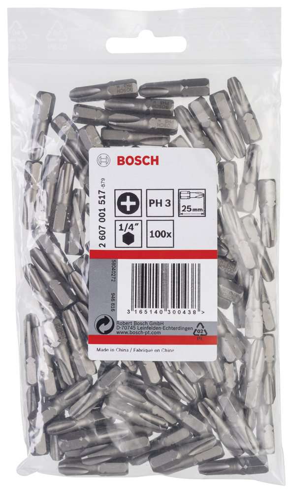 Bosch - Extra Hard Serisi Vidalama Ucu PH3*25 mm 100'lü