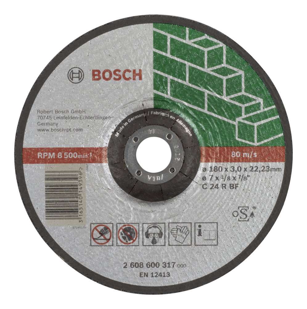 Bosch - 180*3,0 mm Expert Serisi Bombeli Taş Kesme Diski (Taş)