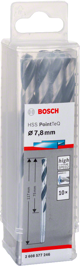 Bosch - HSS-PointeQ Metal Matkap Ucu 7,8 mm 10'lu