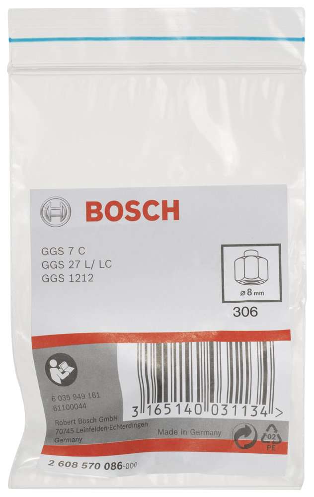 Bosch - GGS 7C-27 L/C Sıkma Somunlu Penset 8 mm