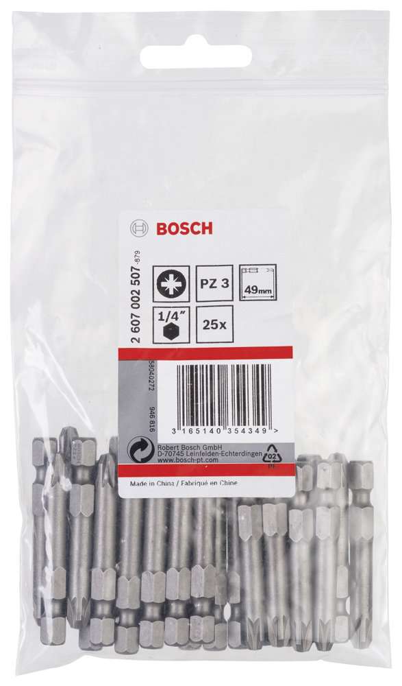 Bosch - Extra Hard Serisi Vidalama Ucu PZ 3*49 mm 25'li