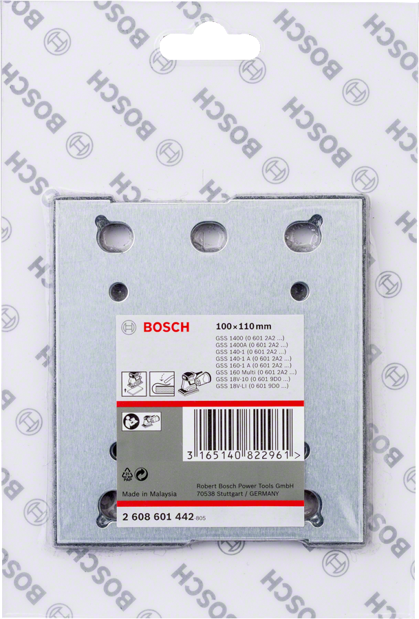 Bosch - Keçeli Zımpara Tabanı (110x100 mm)