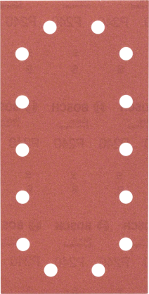 Bosch - Titreşimli Zımpara Kağıdı 10'lu, 115 x 230 mm 240 Kum 14 Delik
