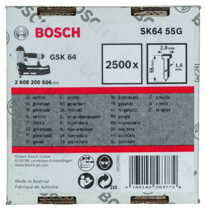 Bosch - GSK 64 Çivisi 55 mm 2500li Galvanizli