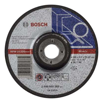 Bosch - 150*6,0 mm Expert Serisi Bombeli Metal Taşlama Diski (Taş)