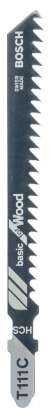 Bosch - Ekonomik Seri Ahşap İçin T 111 C Dekupaj Testeresi Bıçağı - 5'Li Paket