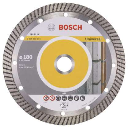 Bosch - Best Serisi Genel Yapı Malzemeleri İçin Turbo Segmanlı Elmas Kesme Diski 180 mm
