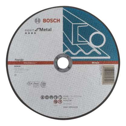 Bosch - 230*1,9 mm Expert Serisi Düz Metal Kesme Diski (Taş) - Rapido