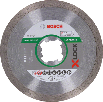 Bosch - X-LOCK - Standard Seri Seramik İçin Elmas Kesme Diski 115 mm