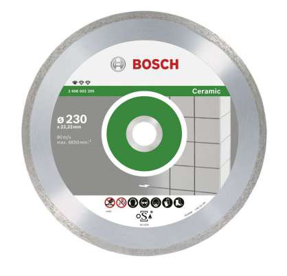 Bosch - Standard Seri Seramik İçin, 9+1 Elmas Kesme Diski Set 230 mm