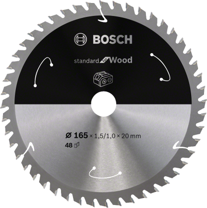 Bosch - Standard for Serisi Ahşap için Akülü Daire Testere Bıçağı 165*20 mm 48 Diş