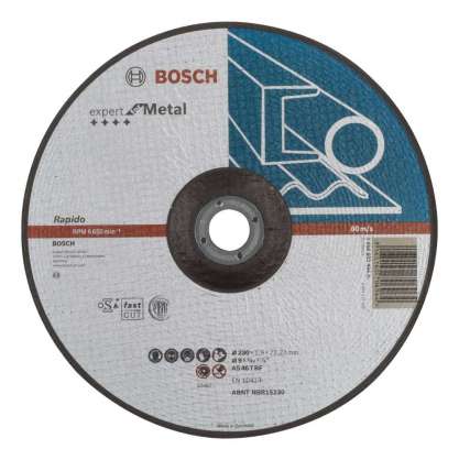 Bosch - 230*1,9mm Expert Serisi Bombeli Metal Kesme Diski (Taş) - Rapido