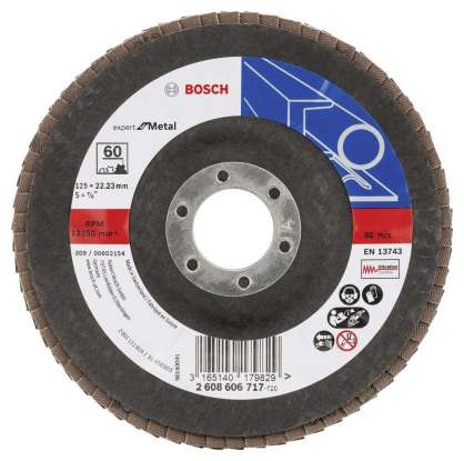 Bosch - 125 mm 60 Kum Expert Serisi Metal Flap Disk