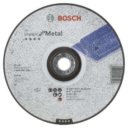 Bosch - 230*6,0 mm Expert Serisi Bombeli Metal Taşlama Diski (Taş)