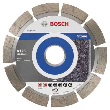 Bosch - Standard Seri Taş İçin, 9+1 Elmas Kesme Diski Set 125mm