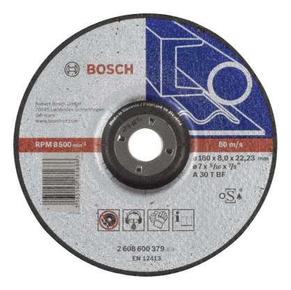 Bosch - 180*8,0 mm Expert Serisi Bombeli Metal Taşlama Diski (Taş)