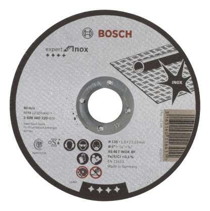 Bosch - 125*1,6 mm Expert Serisi Düz Inox (Paslanmaz Çelik) Kesme Diski (Taş)
