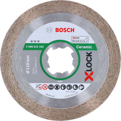 Bosch - X-LOCK - Best Serisi Seramik İçin, Elmas Kesme Diski 110 mm