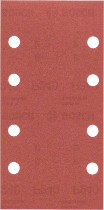 Bosch - Titreşimli Zımpara Kağıdı 10'lu, 93 x 185 mm 240 Kum 8 Delik
